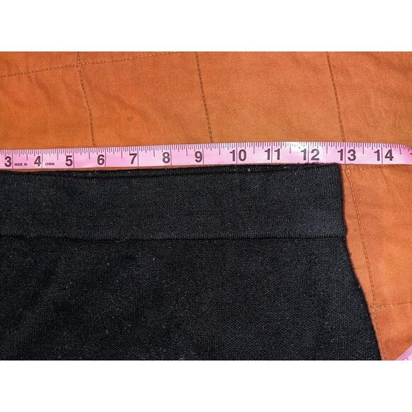 Saks Fifth Avenue Black Knit Skirt With Fringe Hem Women's Size 6 - Picture 7 of 11